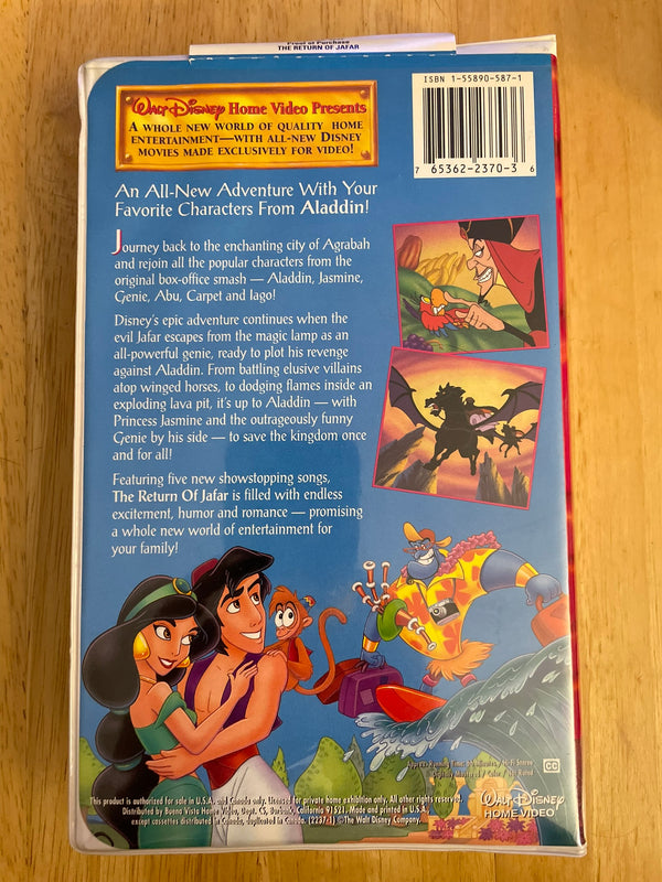 The Return of Jafar (VHS, 1994, Clamshell) Aladdin Walt Disney Home Video