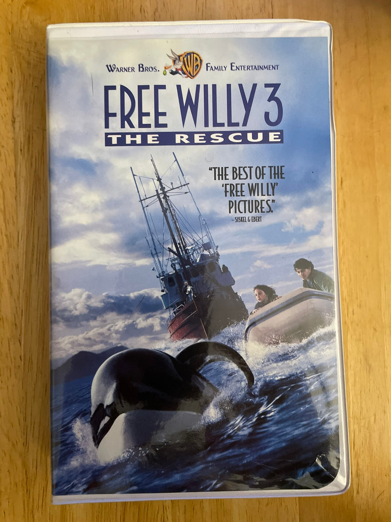 Free Willy 3 The Rescue VHS 1997 Clamshell