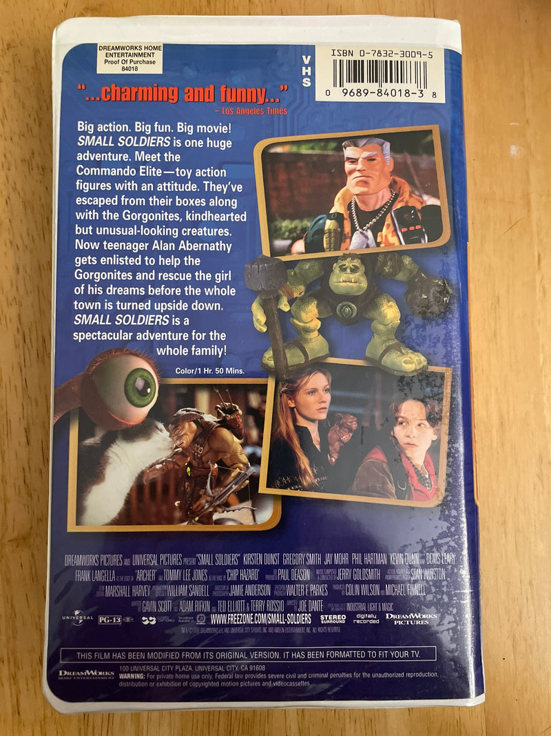 Small Soldiers VHS 1998 Clamshell Release