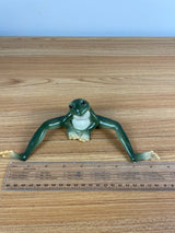 Franz Porcelain Amphibia Frog Sitting Legs Both Out Hand Painted FZ00078 EUC