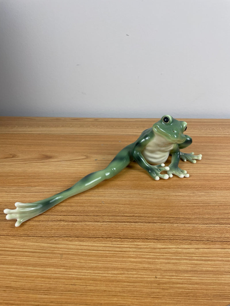 Franz Porcelain Long Legged Frog Figurine RETIRED GOLDEN POND HARMONY