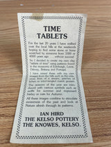 Time Tablet by Ian Hird of The Kelso Pottery , Scottish Borders Clay