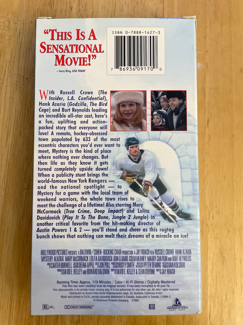 Mystery, Alaska (VHS, 2000) Russell Crowe Hank Azaria Hockey Movie