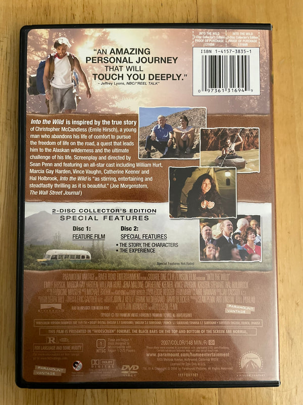 Into the Wild (DVD, 2008) 2 DISC SET