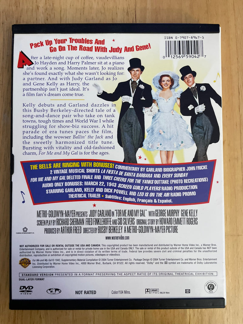 For Me and My Gal (DVD)Gene Kelly Judy Garland George Murphy-Authentic US