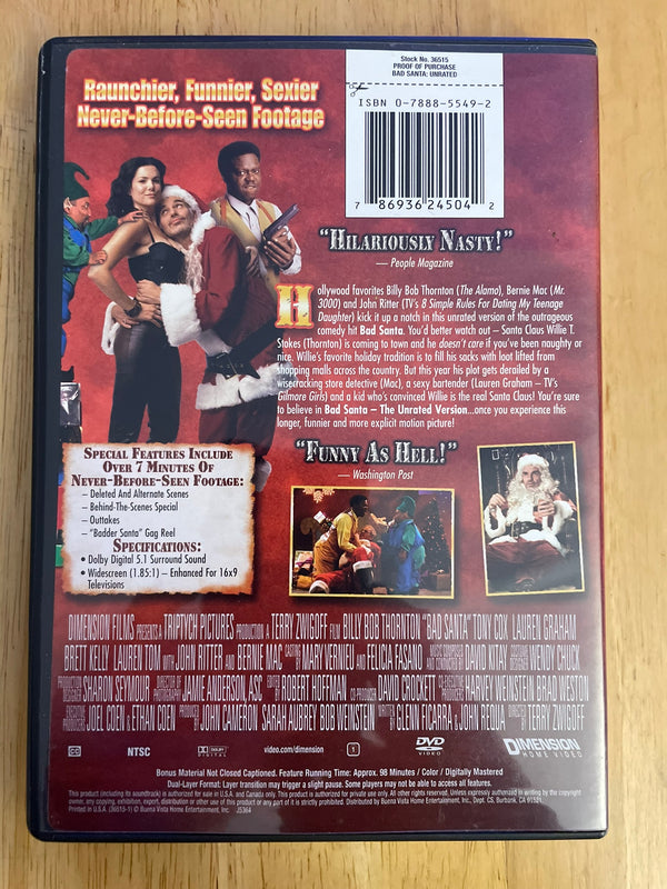 Badder Santa (DVD, 2003)