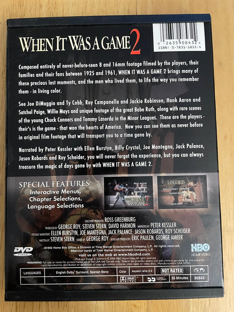 When It Was a Game 2 (DVD, 2001)