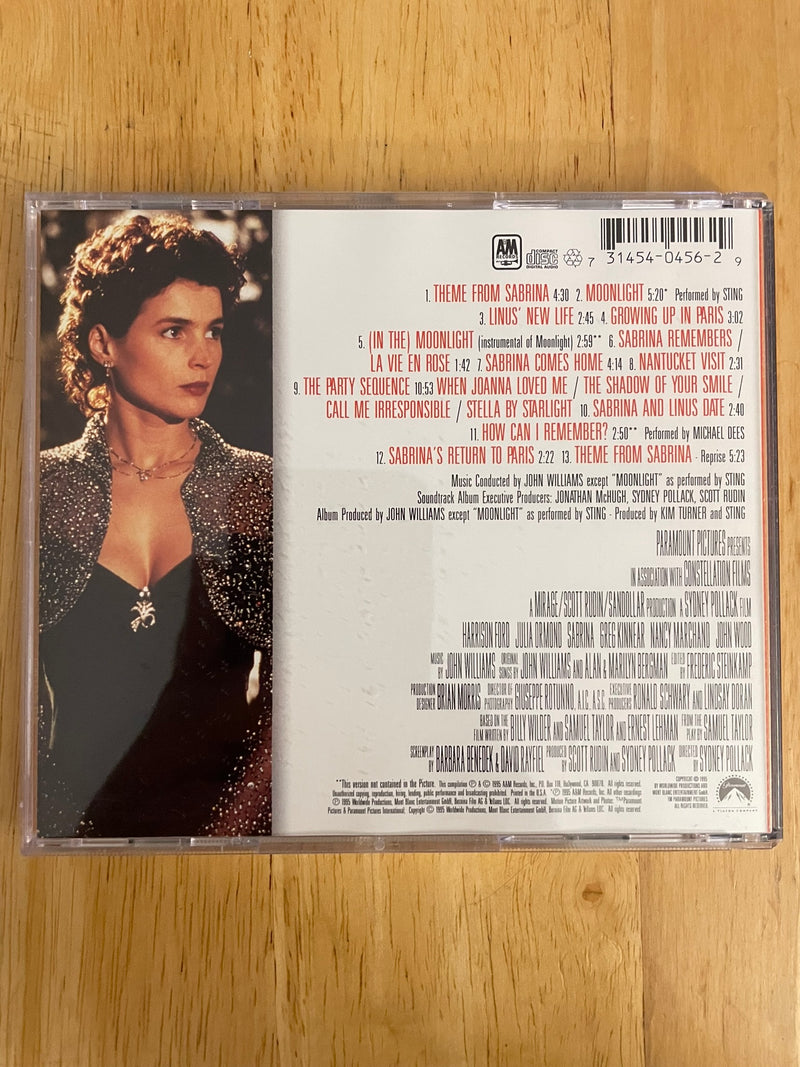 Various Artists : Sabrina: Original Motion Picture Soundtrack CD (1995)