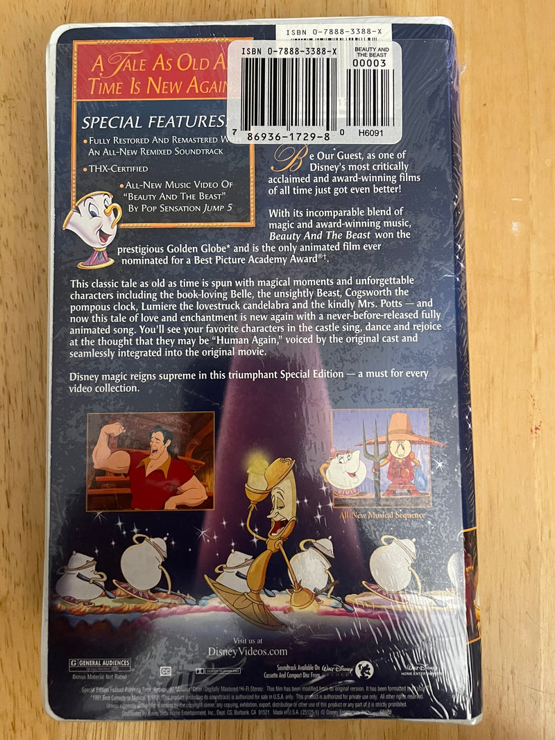 Beauty and the Beast (VHS, 2002, Platinum Edition) BRAND NEW SEALED