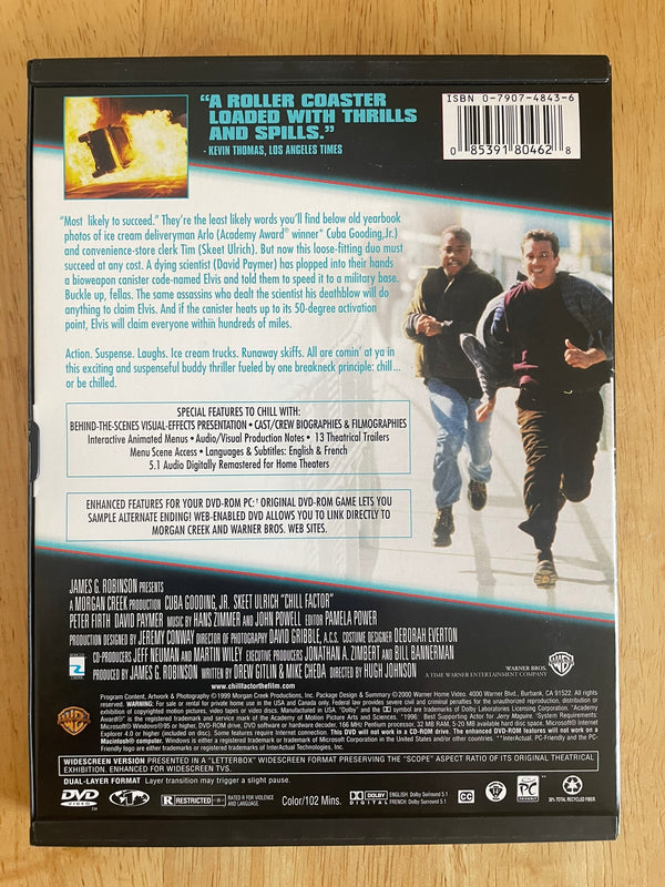 Chill Factor DVD 1999 R Warner Bros Skeet Ulrich Cuba Golding Jr