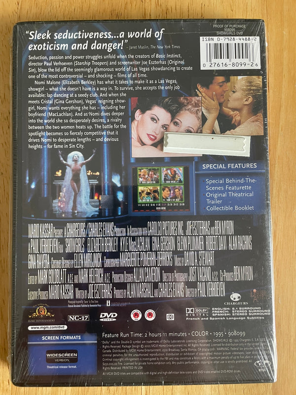 Showgirls (DVD, 1995, 2000, NC-17, Widescreen) Brand New Factory Sealed