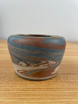 Niloak Pottery First Art Mark blue brick brown swirl vase arts/crafts Vase