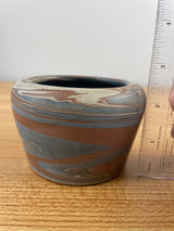 Niloak Pottery First Art Mark blue brick brown swirl vase arts/crafts Vase