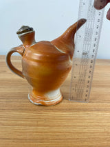 Cheri Glaser Art Pottery Orange Rush Unique Hand Thrown Teapot With Air Release