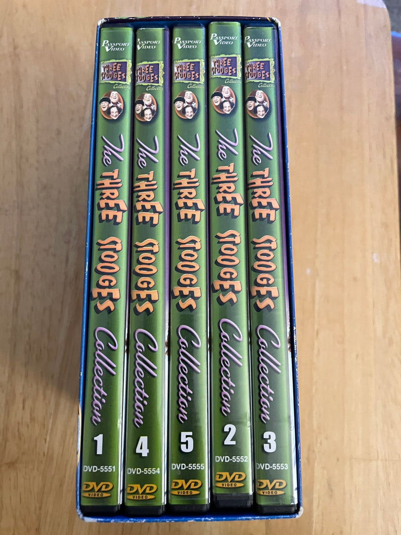 THE THREE STOOGES COLLECTION 5 Disc DVD Box Set Larry Moe Curly SHEMP