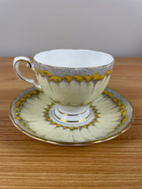 Tuscan Fine English Bone China Floral Hand Painted Signed Teacup & Saucer EXC