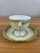 Tuscan Fine English Bone China Floral Hand Painted Signed Teacup & Saucer EXC