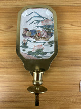 DYNASTY by HEYGILL Chinese Sconces Hand Paint Pink Bird Pastels