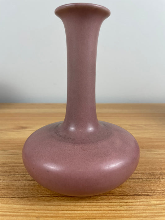 Rookwood 1923 Bulbous Base Rose Colored Glazed Vase Shape 2716,