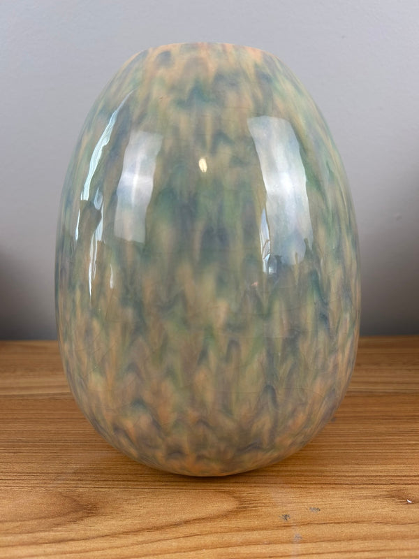 Royal Haeger Hickman Early Mauve Agate 7.5" x 5.5" Ball Vase Gorgeous Glazes