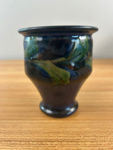 Herman A Kahler 1846-1917 Danish Art Nouveau Pottery Rim Vase Signed Danmark 4.5"