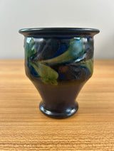 Herman A Kahler 1846-1917 Danish Art Nouveau Pottery Rim Vase Signed Danmark 4.5"