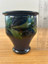 Herman A Kahler 1846-1917 Danish Art Nouveau Pottery Rim Vase Signed Danmark 4.5"