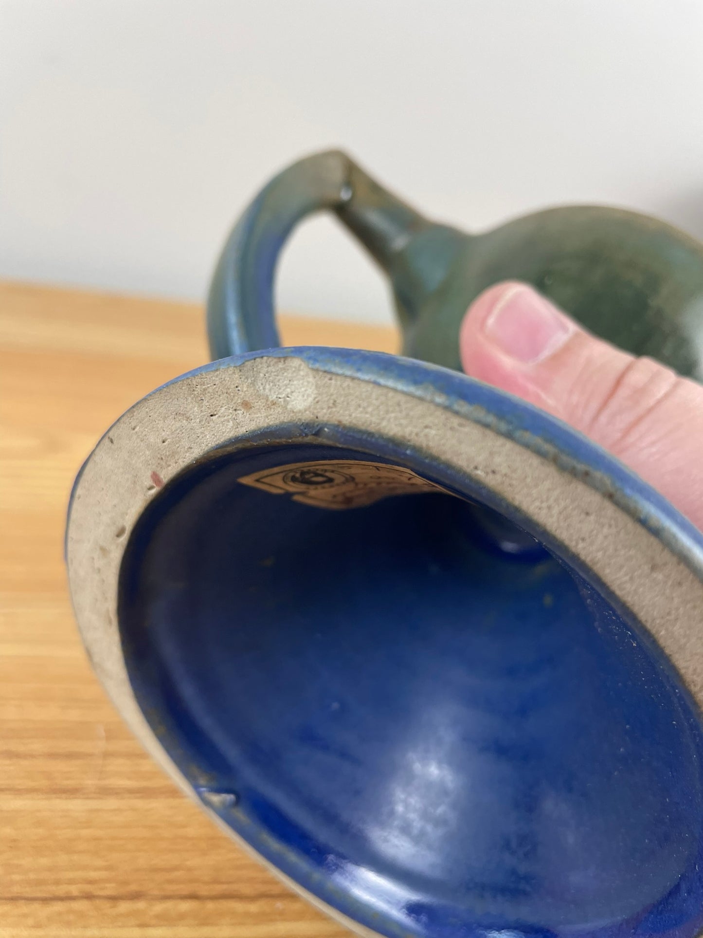 Fulper Vasekraft Art Pottery Blue Drip glaze Candle Holders Candlesticks Arts Crafts