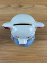 Royal Copely Art Pottery  6" Ceramic Blue Figural Pig Piggy Bank