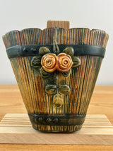 Weller Art Pottery Woodrose 1920s Brown Wall Pocket