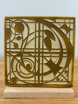 Motawi Tileworks Frank Lloyd Wright  Art Pottery Brown Montrose 8X8 Tile