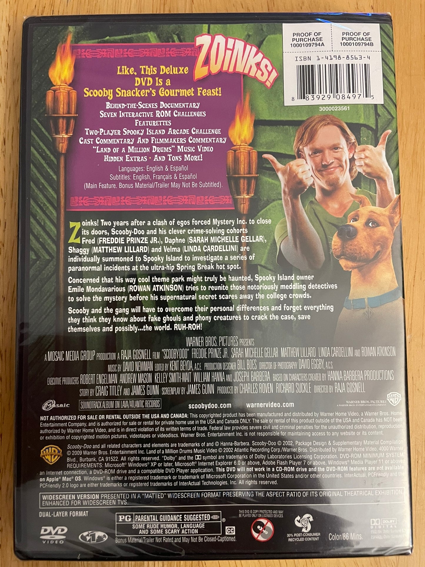 Brand New! Scooby-Doo: The Movie Full Screen (DVD, 2002) Factory Sealed Mint!