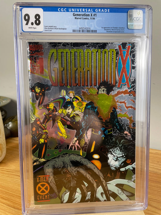 Marvel Comics Generation X #1 Comic Book Nov 1994 CGC White 9.8 NM/M Chromium