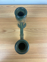 Roseville Pottery Dahlrose Arts & Crafts Double Bud Vase 79-6 Yellow Flower