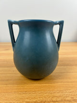 Rookwood Art Pottery #63 Matte Blue Two-Handled Vase 1927