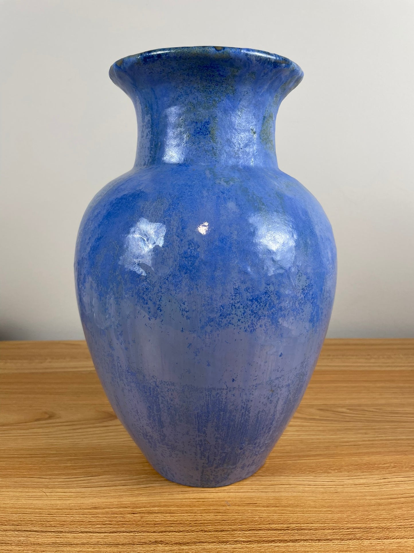 Large Fulper Pottery Vase Blue Crystalline Glaze c1909-1917