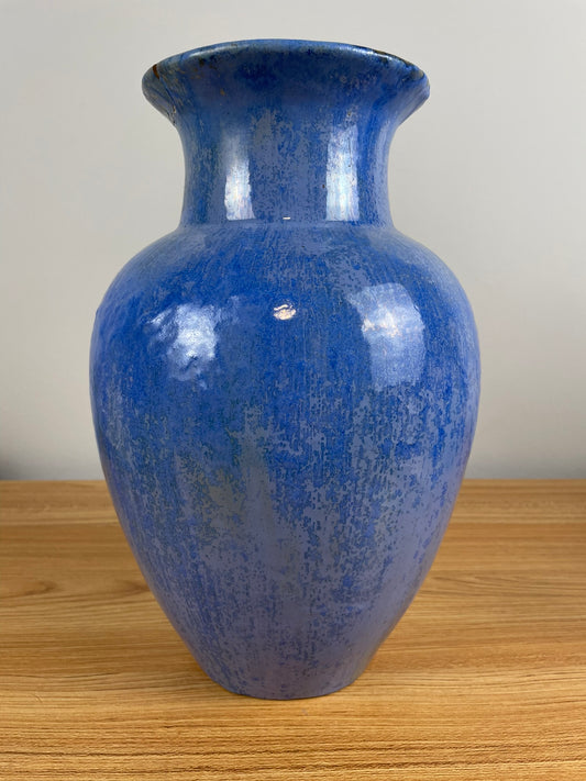 Large Fulper Pottery Vase Blue Crystalline Glaze c1909-1917