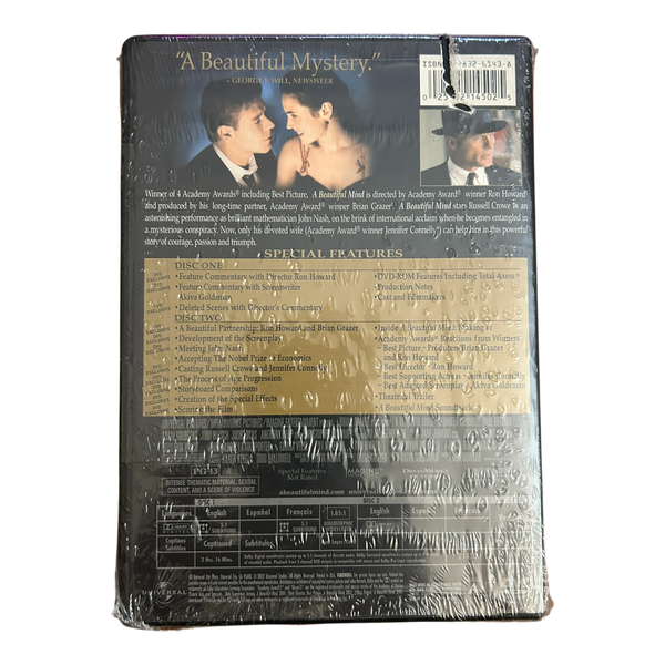A Beautiful Mind (DVD, 2002, 2-Disc Awards Edition, Widescreen) NEW