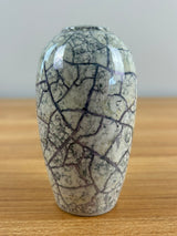 Weller Cloudburst Lustre Vintage Art Deco Pottery Mottled Green White Vase