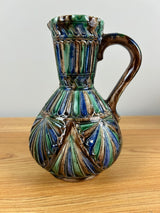 KERFSNEE AARDEWERK PITCHER MAJOLICA JUG EWER SIGNED HBOUMA HARLINGEN MCM