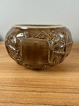 Hopalong Cassidy Art Pottery Cowboy Brown Cookie Corral Jar