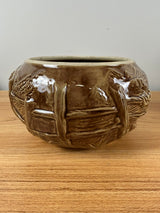 Hopalong Cassidy Art Pottery Cowboy Brown Cookie Corral Jar