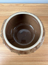 Hopalong Cassidy Art Pottery Cowboy Brown Cookie Corral Jar