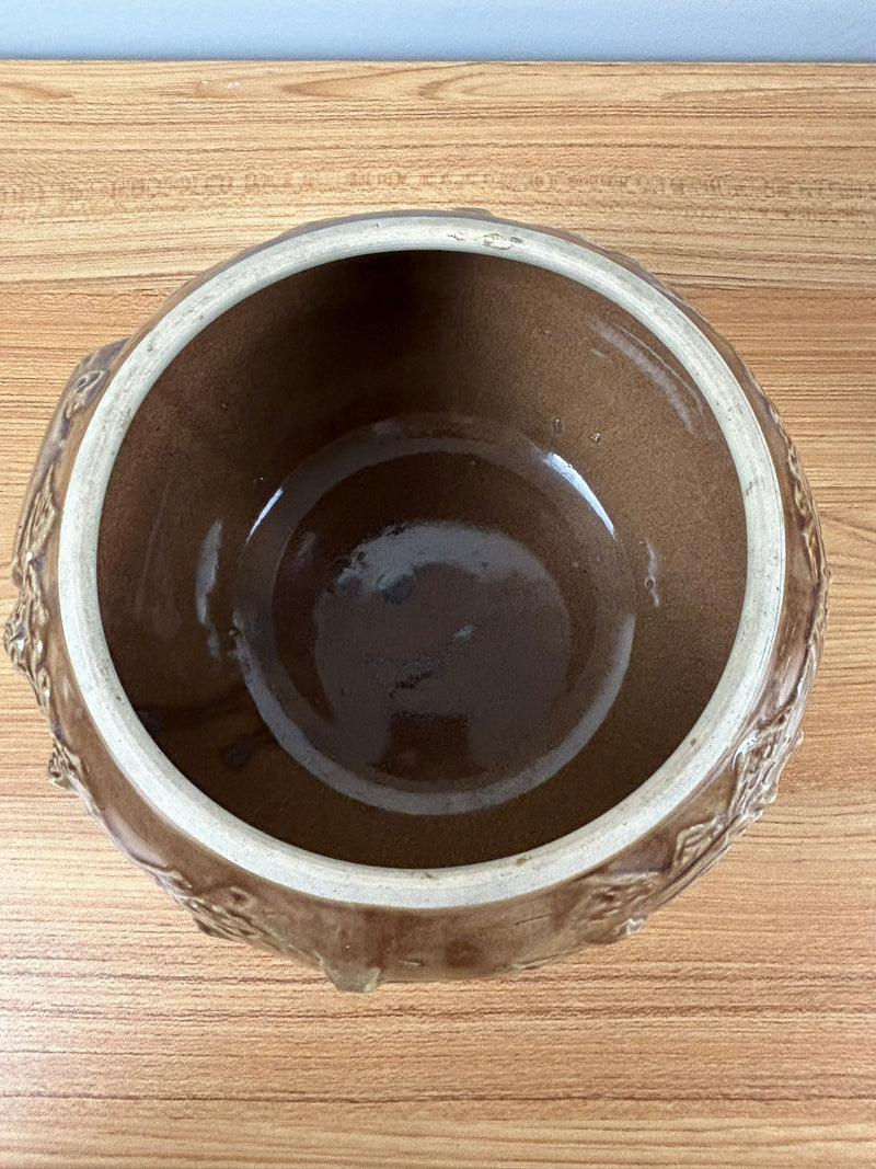 Hopalong Cassidy Art Pottery Cowboy Brown Cookie Corral Jar