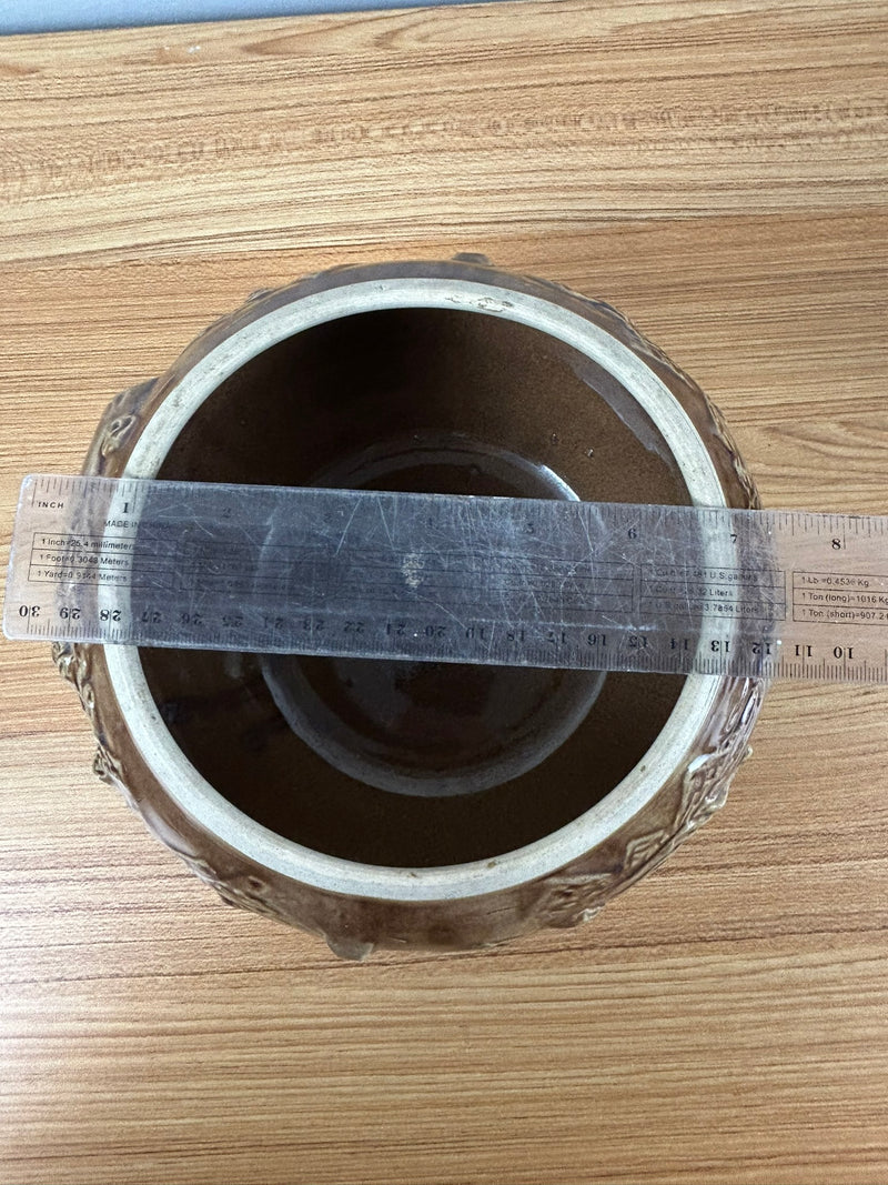 Hopalong Cassidy Art Pottery Cowboy Brown Cookie Corral Jar