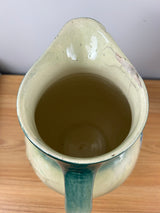 Roseville Holland Dutch Utility Line Green 1900s Vintage Pottery Ceramic Pitcher