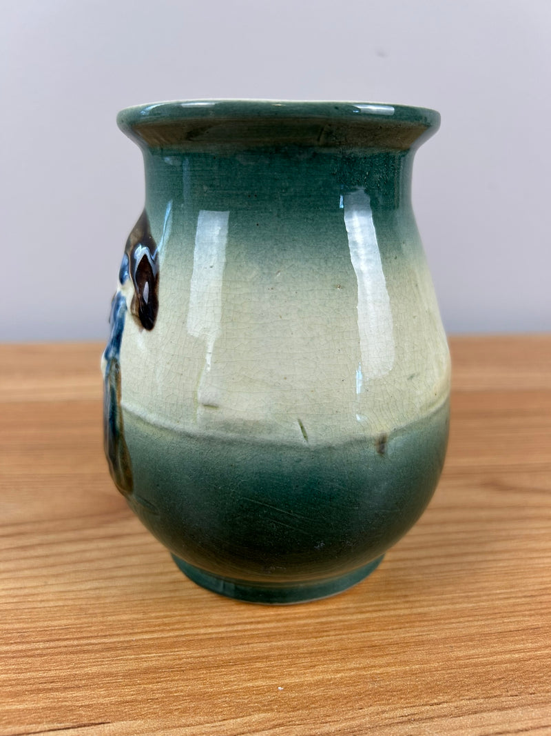 Roseville Holland Dutch Utility Line Green 1900s Vintage Pottery Ceramic Vase