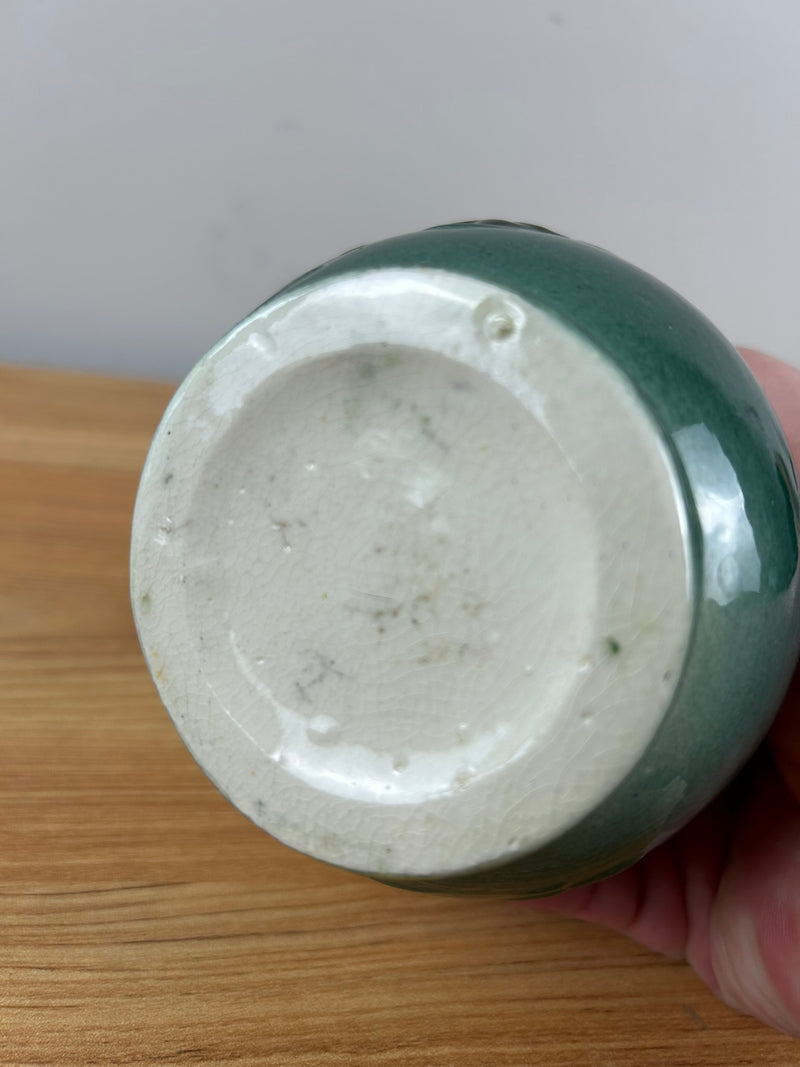 Roseville Holland Dutch Utility Line Green 1900s Vintage Pottery Ceramic Vase