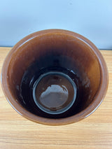 Weller Art Pottery 1900s Green Brown Yellow Blended Majolica Jardiniere