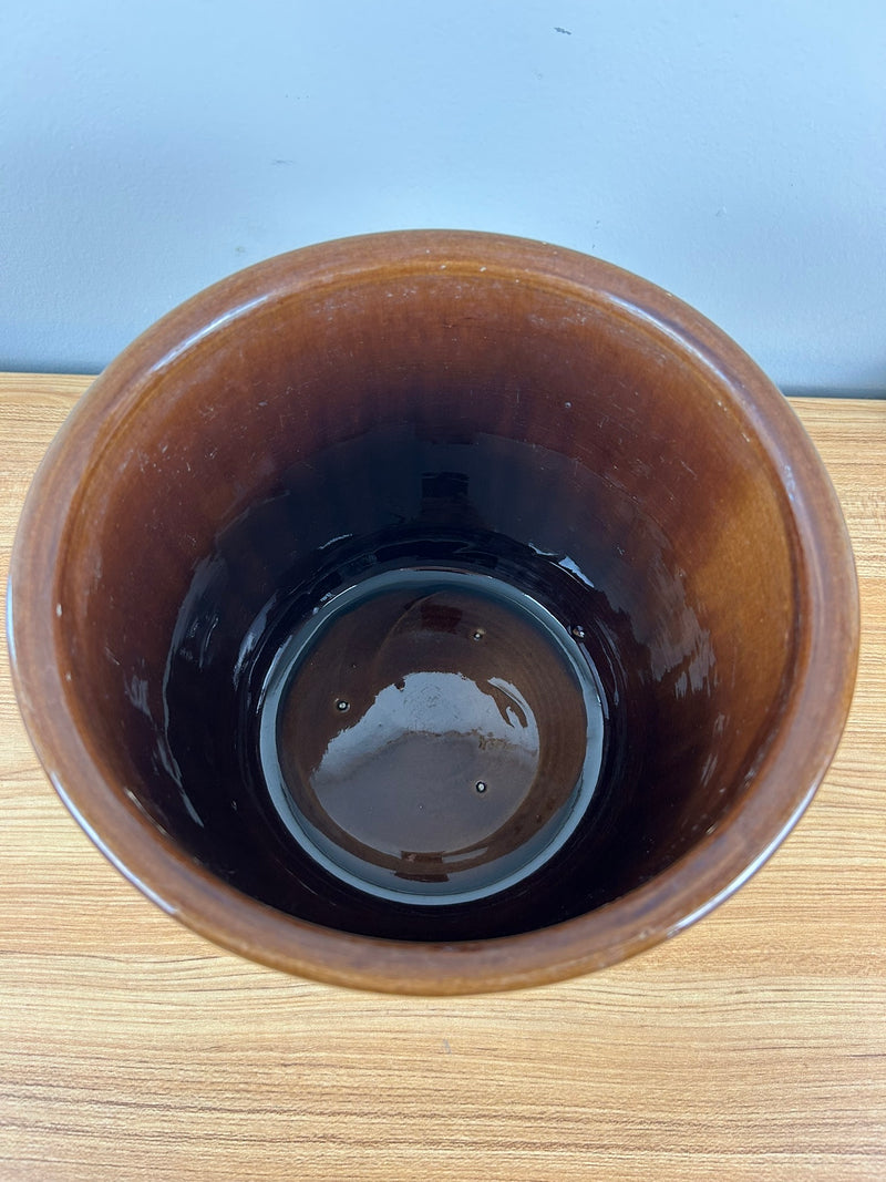 Weller Art Pottery 1900s Green Brown Yellow Blended Majolica Jardiniere